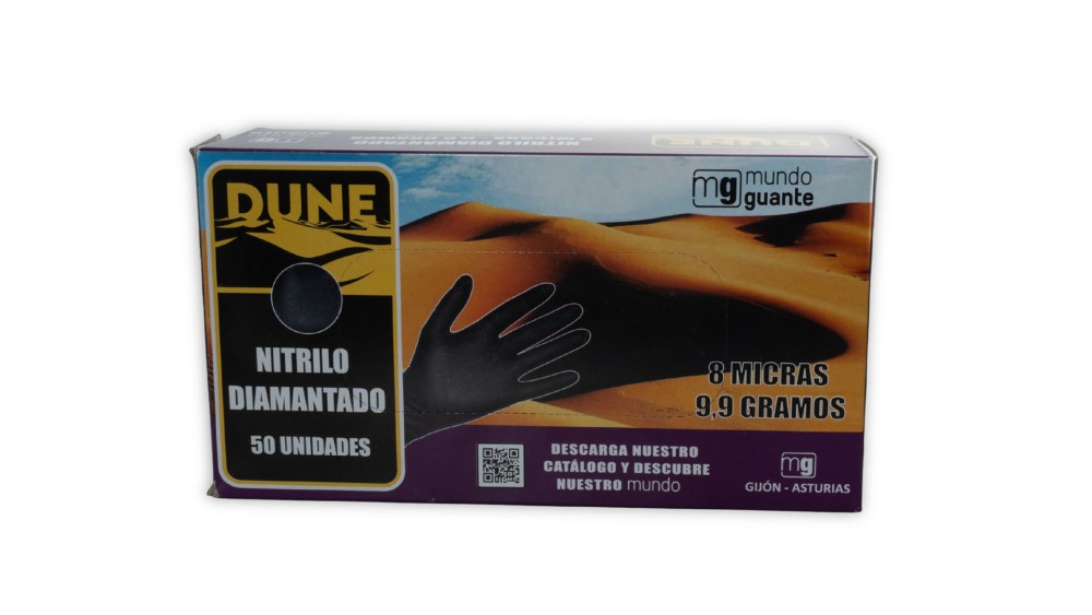 Guante Nitrilo Dune Talla L color Negro 50unid/caj