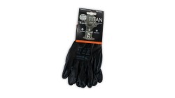 Guante Poliester/Nitrilo Talla L color Negro 1par