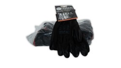Guante Poliester/Nitrilo Talla L color Negro 12par
